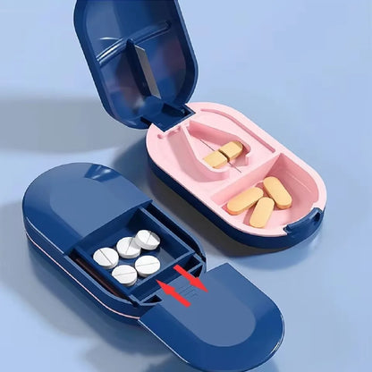 10 Compartments Travel Pill Organizer Pocket Portable Pill Storage Box Case Daily Pill Container or Purse Fish Oil Medicine Beauty World Shop