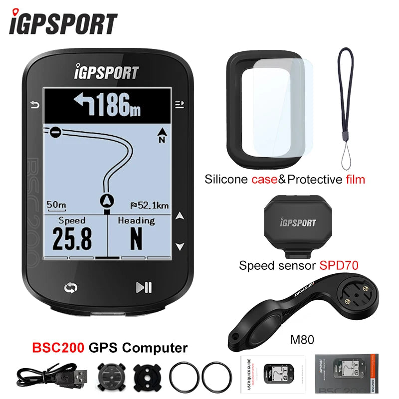 IGPSPORT BSC200 GPS Cycle bike Computer Wireless Speedometer Bicycle Digital ANT+ Route Navigation Stopwatch Cycling Odometer Beauty World Shop