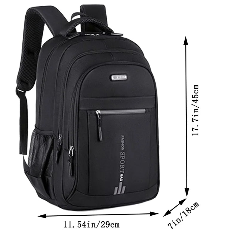Spring new backpack male leisure business travel backpack Large capacity junior high school bag female computer men's bag Beauty World Shop