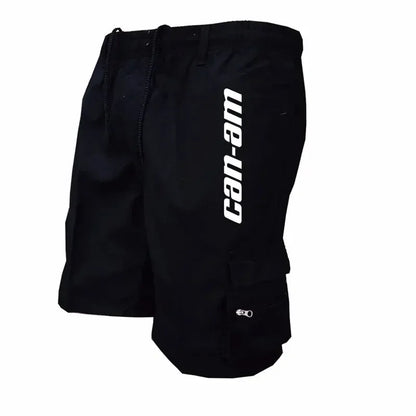 Outdoor shorts, bike shorts with elastic belts, baggy work shorts with multiple pockets, quick-drying printed sweatpants Beauty World Shop