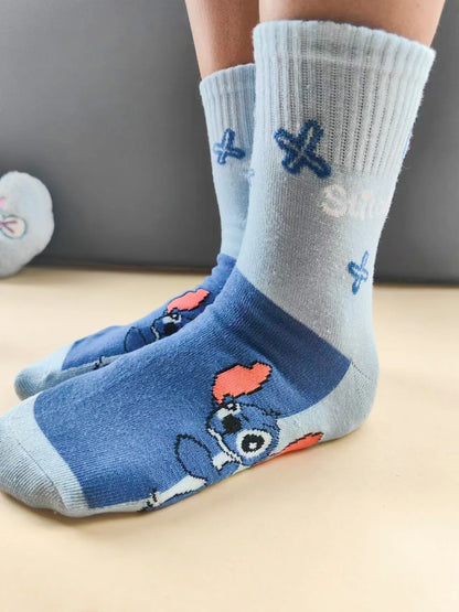 Disney Stitch Girls Anime  Socks Kawaii Lilo & Stitch woman Short Socks Cartoon Children Woman Socks Kids christmars Gifts Beauty World Shop