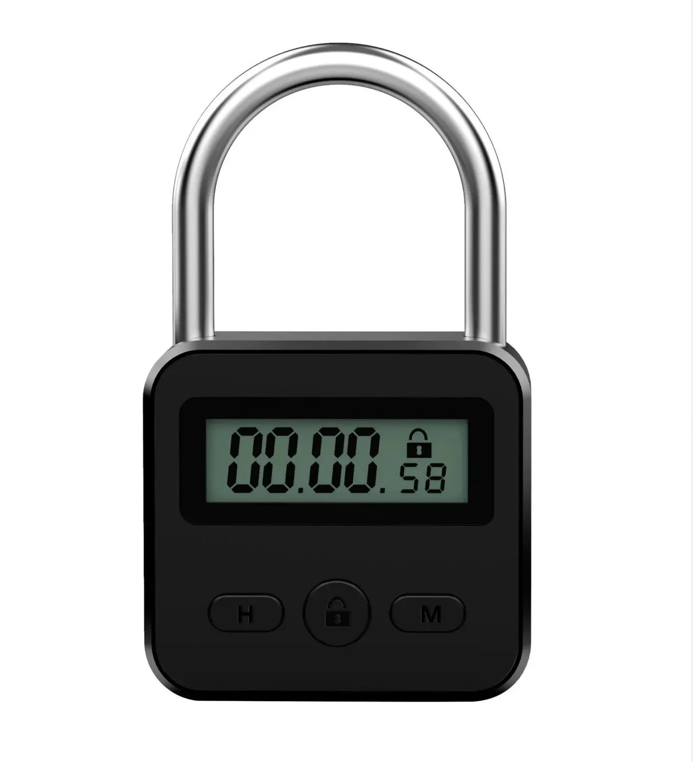 Timer Padlock LCD HD Display Add Backlight Zinc Alloy 99 Hours Max Timing Super Long Standby Anti-addiction Electronic Lock Beauty Trend Shop