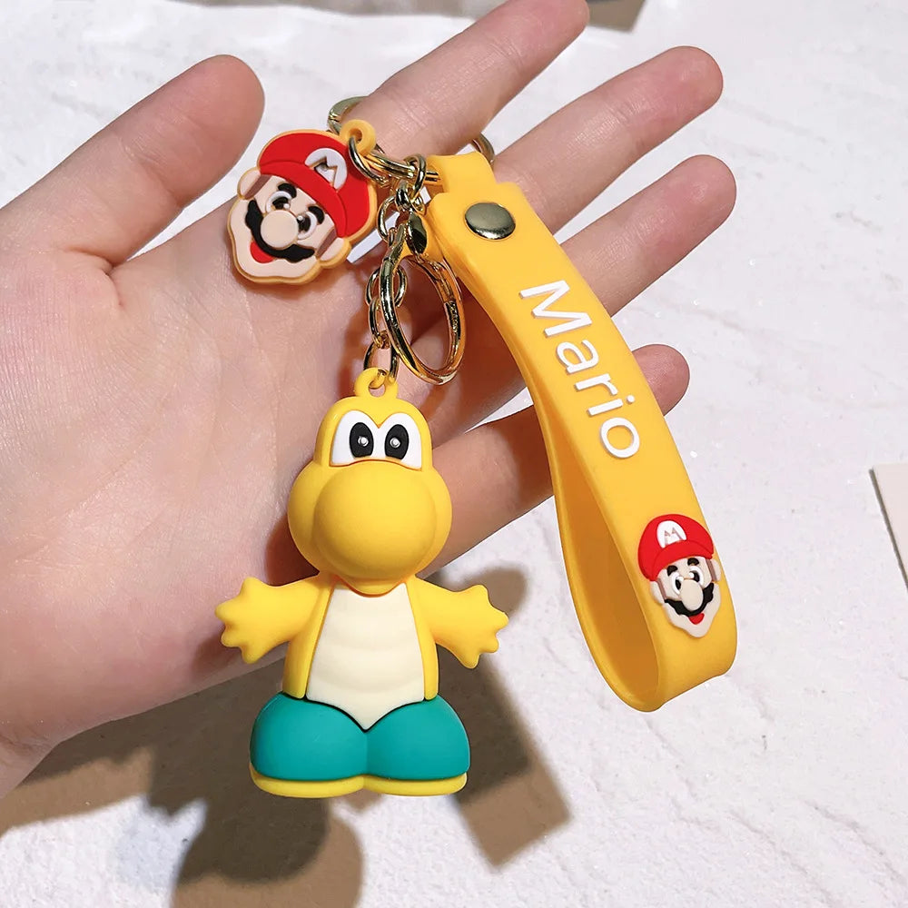 19 Styles Anime Keychain Mario Bros Luigi Toad Bowser Action Figure Model PVC Cartoon Bag Doll Pendant Toys Gift Beauty World Shop