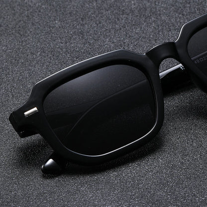 1Pc Men's Fashion Glasses New Trendy Square Frame Retro Rivet Y2K Music Festival Cool Street Style Decoration Suitable for Daily Beauty World Shop