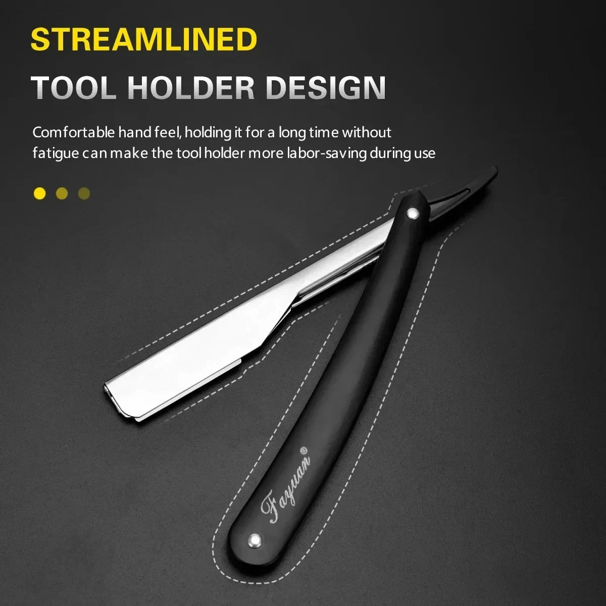 Professional Manual Shaver Straight Edge Stainless Steel Sharp Barber Razor Folding Shaving Beard Cutter with 1/10/20 pcs Blades Beauty World Shop