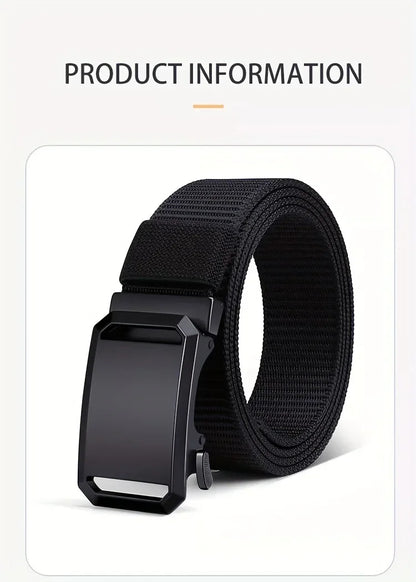 New Automatic Buckle Belt, Canvas Tactical Workwear Casual Outdoor Military Training Pants Belt For Men Beauty World Shop