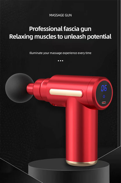 New Upgraded Portable Massage Gun Deep Tissue Muscle Relief Rechargeable Battery, Ideal For Back & Neck,Gift For Everyon Beauty World Shop