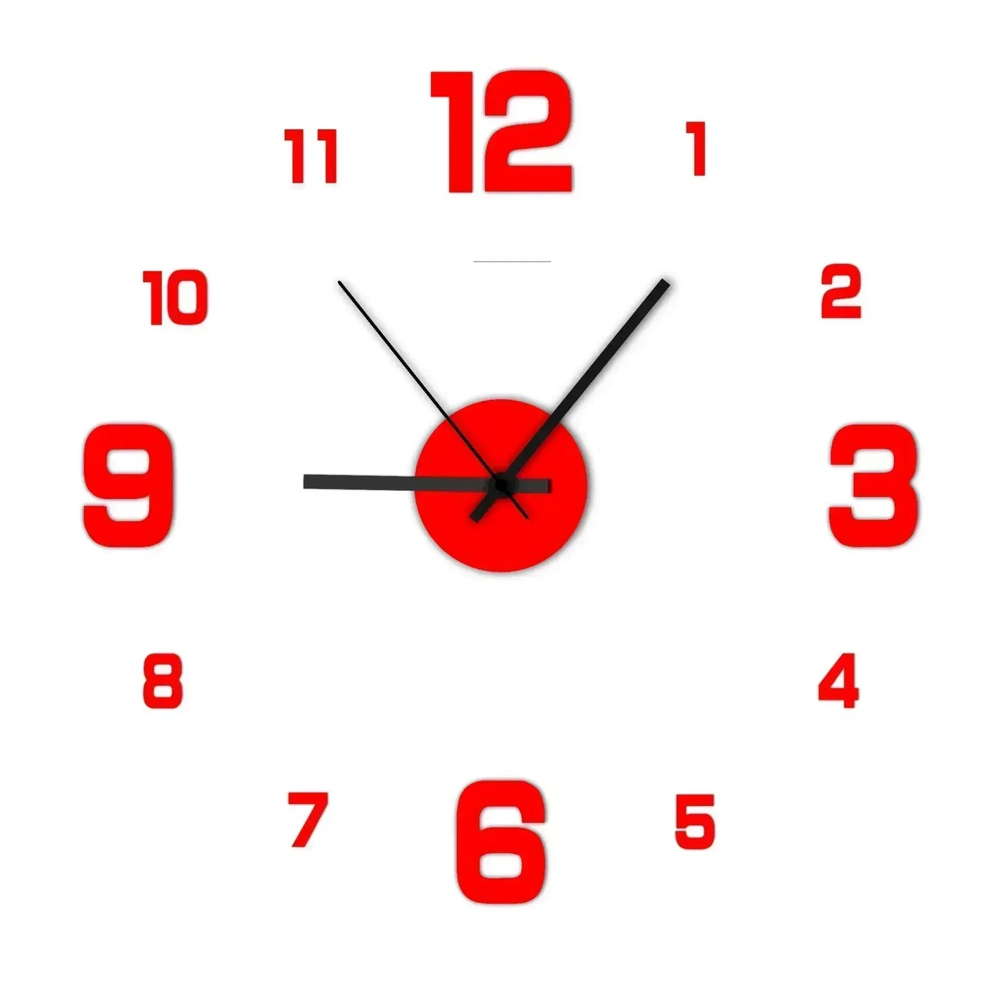 Digital Clock Wall Clock Living Room Large Garden Acrylic Mirror Sticker Decoration Decoration for Bedroom Decororation Clocks Beauty World Shop