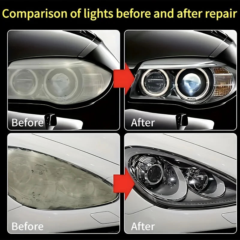 Car Headlight Restoration Polishing Kit - Scratch Remover & Oxidation Cleaner Repair Paste for Headlamp Assembly Beauty World Shop