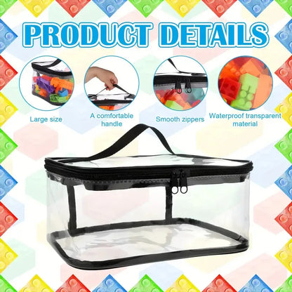 Transparent Mesh Zipper Toy Storage Bag - Large Capacity Puzzle and Block Organizer, Ideal for Toy and Building Block Storage So Beauty World Shop