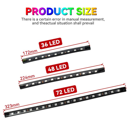 Neon 36 48 72 LED Car Interior Ambient Foot Light Wireless Remote Music APP Control Auto RGB Atmosphere Decorative Lamp Beauty World Shop