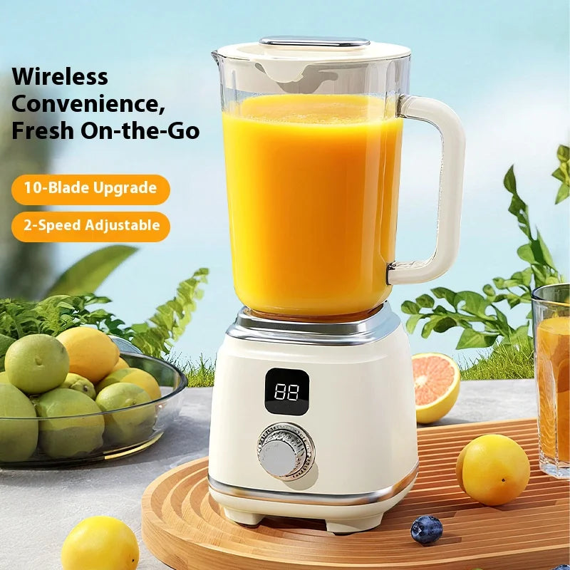 New Home Blender 10 Blades 3000mAH Multifunctional Juicer Ice Crusher Juice Extractor High Juice Rate Kitchen Tools Beauty World Shop