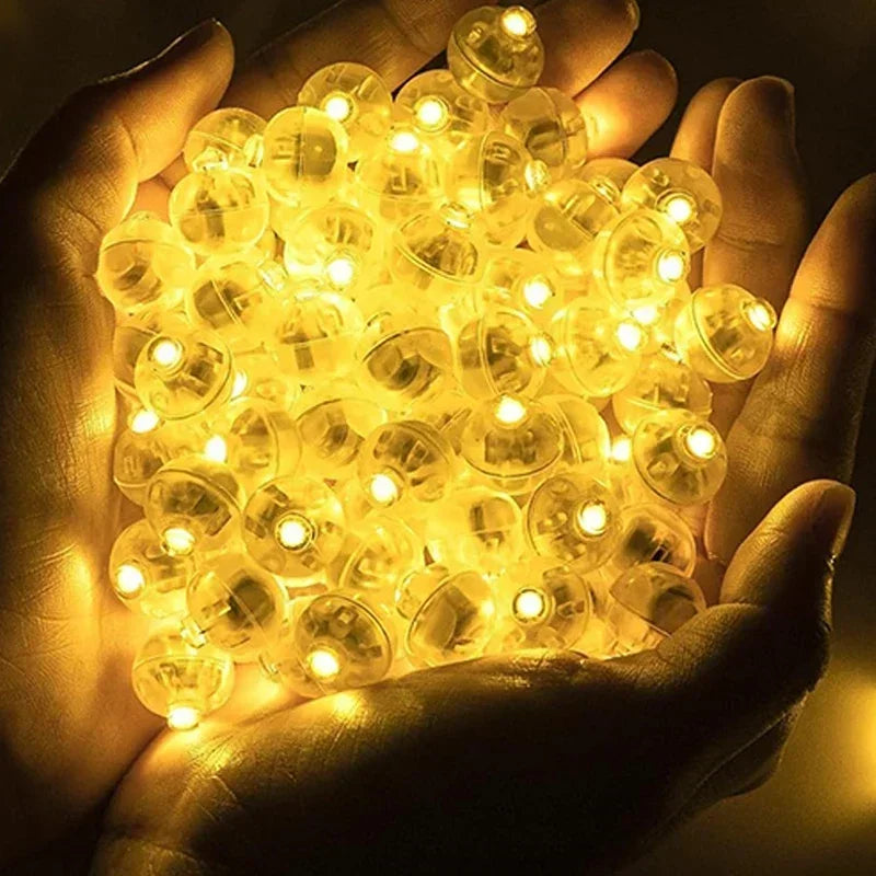 100/10Pcs Mini LED Balloon Light Colorful Flashing Luminous Tumbler Ball Lamp Lantern Light Christmas Wedding Party Decorations Beauty World Shop