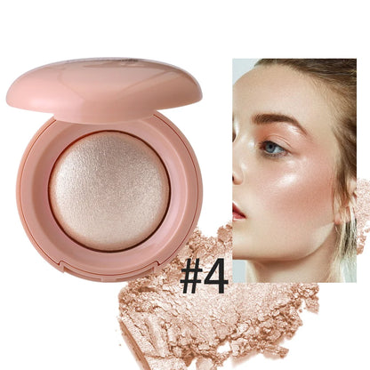 Long-lasting Waterproof Fine Shimmer Highlighter, Natural Glossy Effect, Brighten the Contour and Modify the Face Beauty World Shop