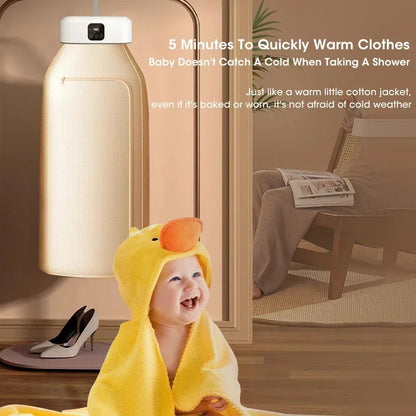 Portable Clothes Dryer Folded Electric Clothing Dryer Multifunctional Intelligent Timed Warm Laundry Dryer with Remote Control