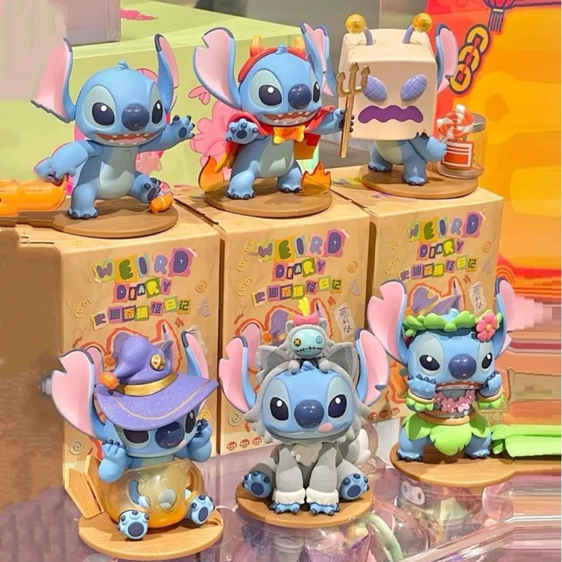 Stitch Weird Diary Series Anime Figures Creative Cute Doll Statue Model Mystery blind box Toys Children Birthday Gifts Beauty World Shop
