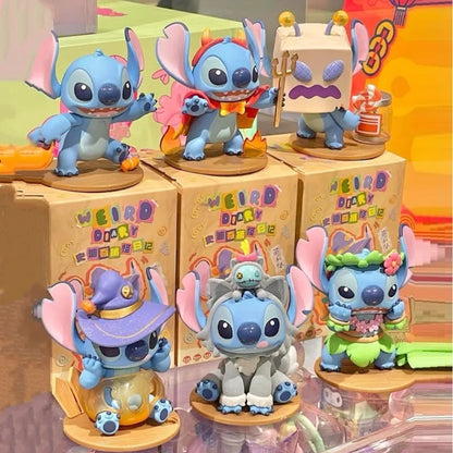 Stitch Weird Diary Series Anime Figures Creative Cute Doll Statue Model Mystery blind box Toys Children Birthday Gifts Beauty World Shop