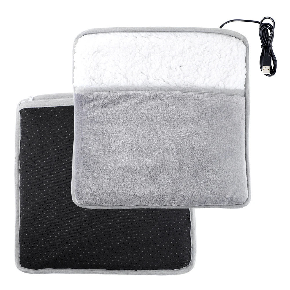 Foot Warmer USB Foot Heater Electric Foot Heating Pad Fast Heating Soft Plush Electric Foot Warmer for Home Heated Feet Warmer