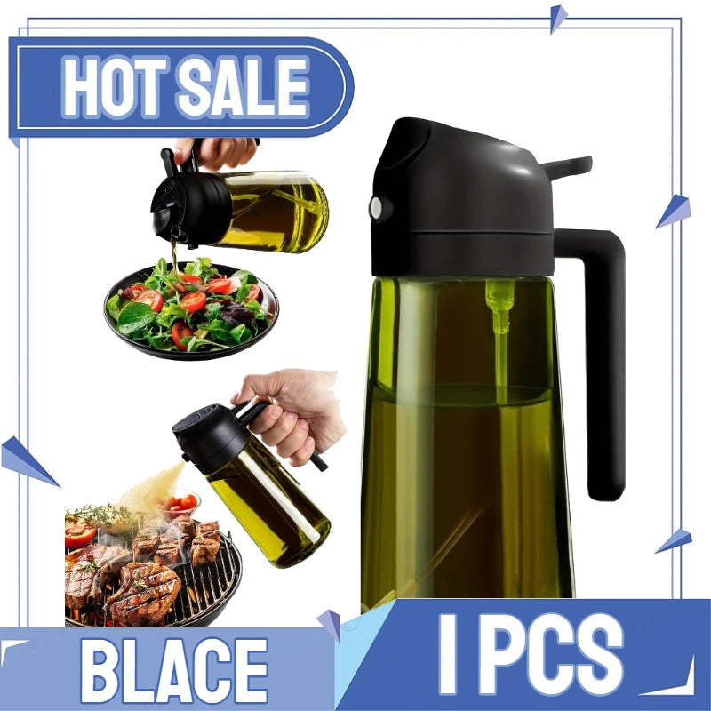2in1 Kitchen Spray Oil Dispenser Oil Sprayer Polisher Or Only Brush Spray for Air Fryer Salad Grilling Roasting Cooking Kitchen Beauty World Shop