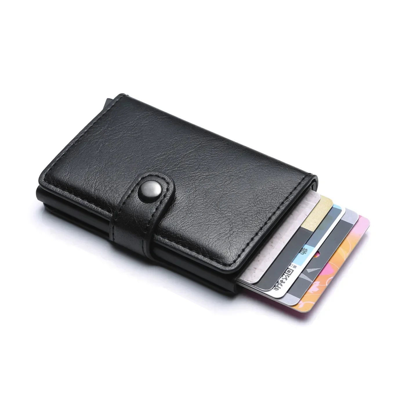 Rfid Credit Card Holder Men Wallets Luxury Small Smart Wallet Metal Business Mini Cardholder Case Women Minimalist Walet for Men Beauty World Shop