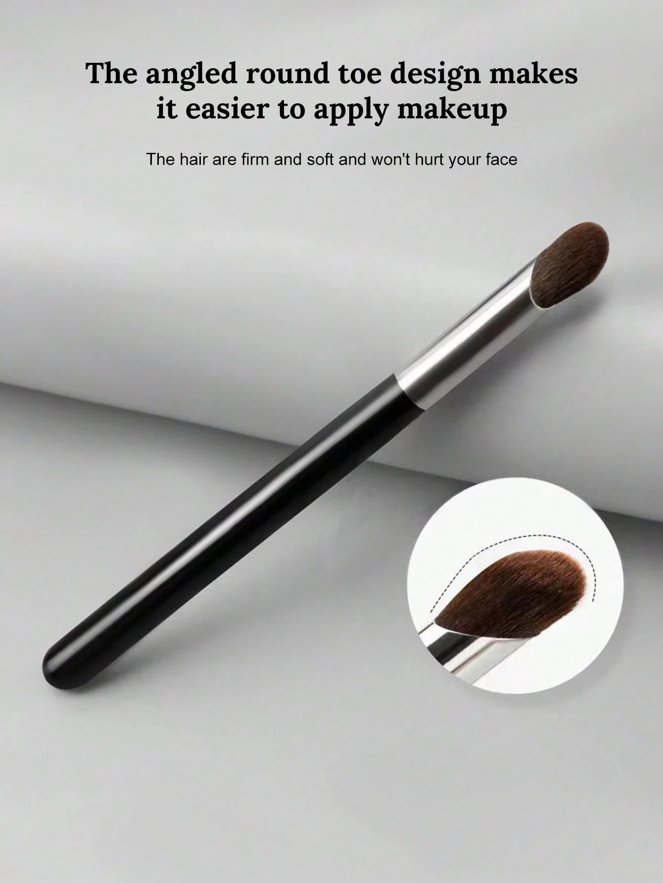 1/2/3Pcs Black Round Head Concealer Makeup Brush, Seamless Coverage For Blemishes, Acne Marks And Dark Circles Beauty World Shop