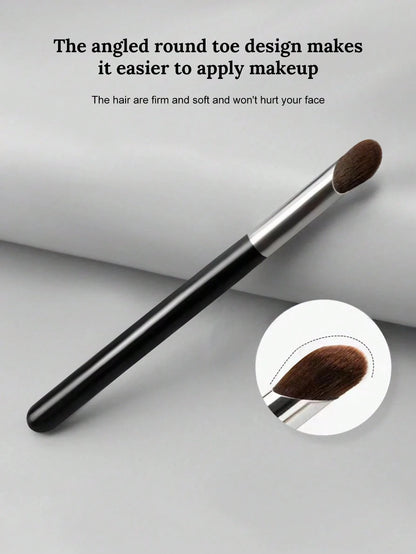 1/2/3Pcs Black Round Head Concealer Makeup Brush, Seamless Coverage For Blemishes, Acne Marks And Dark Circles Beauty World Shop