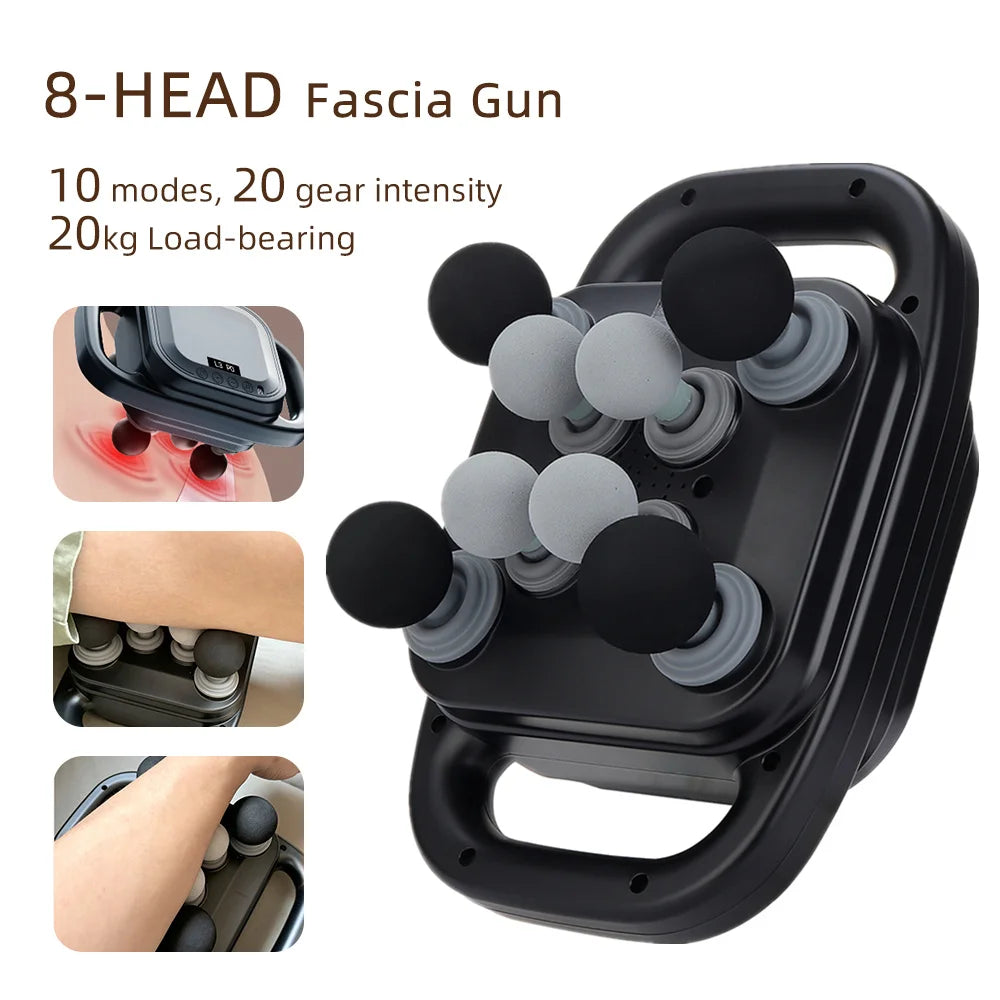 42-Heads Fascia Gun High-Frequency Vibration Body Massage Gun Back and Waist Massager Neck Shoulder Massager Muscle masajeador Beauty World Shop