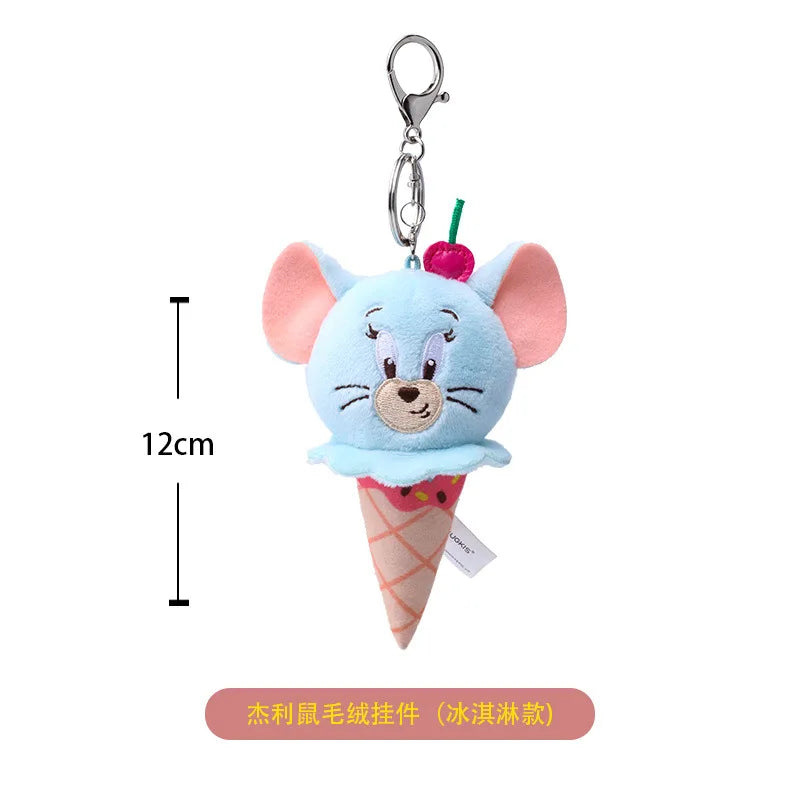 Original Tom and Jerry Plush Keychains Cosplay Cheese Toast Bagel Cake Jerry Hamburger TOM Lovely Cute Gift Toy Toy Beauty World Shop