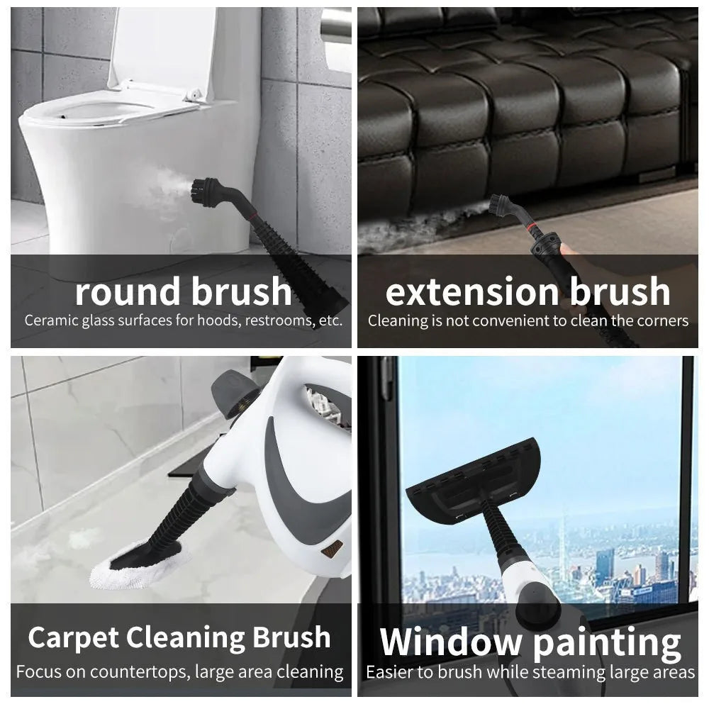 Pressurized Handheld Steam Cleaner for Home - Portable Multi-purpose High Pressure Deep Multi-surface Cleaning Steamer Machine Beauty World Shop