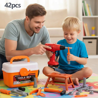 Kids Pretend Tools Kit 38/41/42 PCS Role Play Repair Construction Tool Kit Educational Learning Toys for ToddlersBoys Girls Gift Beauty Fashion