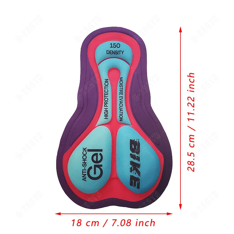 Men Cycling Gel Pad 9D Shockproof Pink Cushioned Pad Women Breathable Hole Riding Base Cushion 12D 19D 20D Moto Silicone Gel Pad Beauty World Shop