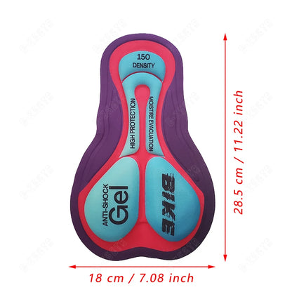 Men Cycling Gel Pad 9D Shockproof Pink Cushioned Pad Women Breathable Hole Riding Base Cushion 12D 19D 20D Moto Silicone Gel Pad Beauty World Shop