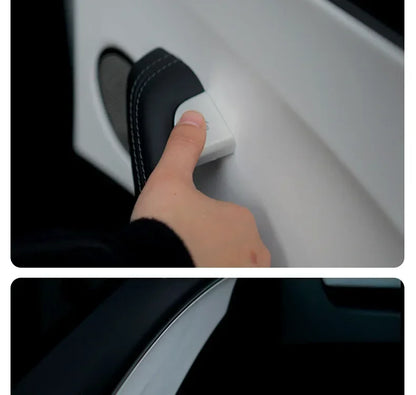 For Tesla Model 3 Highland Model Y Juniper/Launch 2025 Car Open Door Button Stickers 4X Handle Cover Interior Protection Trim Beauty World Shop