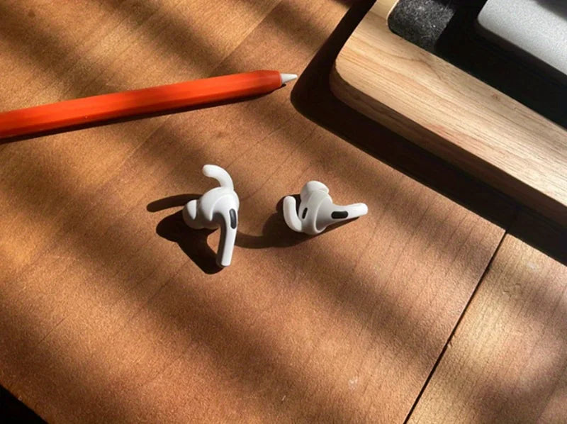 Anti-Slip Silicone Ear Hooks for AirPods Pro 2 | Soft Grip Sporty Eartips, Sweatproof Gym Running Workout Headphones Accessories