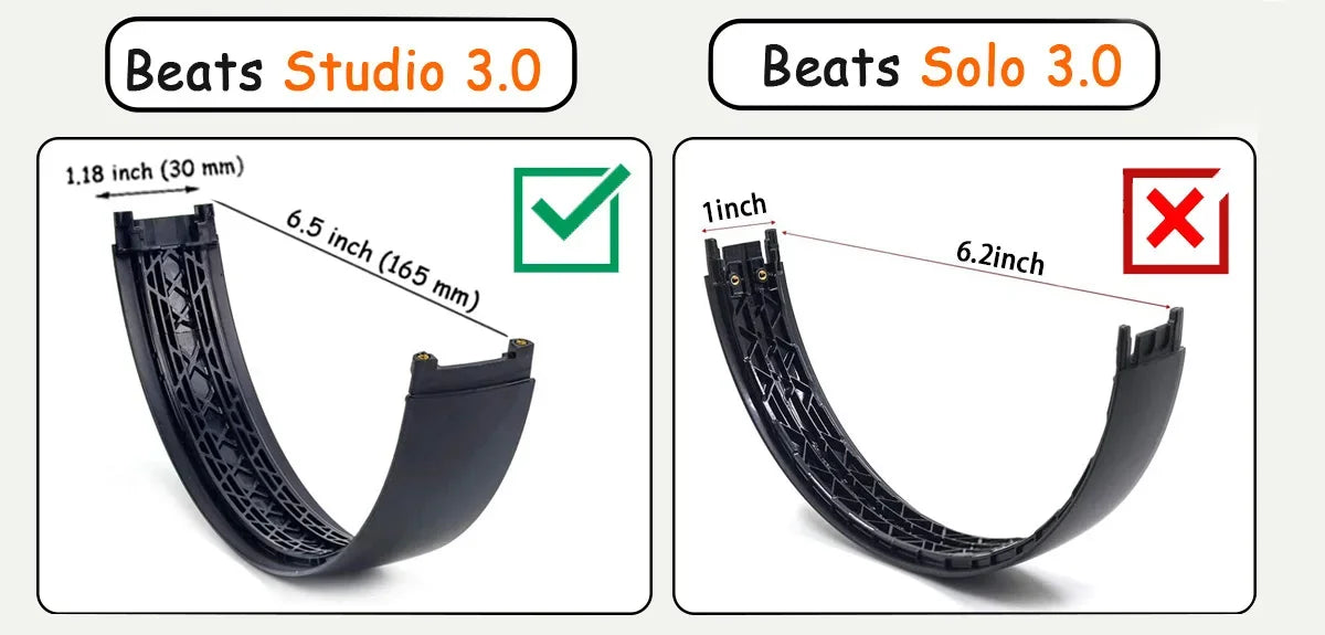 Replacement Headband Arch Plastic Parts For Beat Studio 2.0 Studio 3 Headphones Kits For Studio2 Studio3 Headband