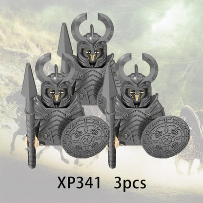 3pcs Lord Rings Elves Orcs Army Dwarf Rohan Mini Action Toy Figures Building Blocks Assembly Toys for Kids Birthday Gift Beauty World Shop
