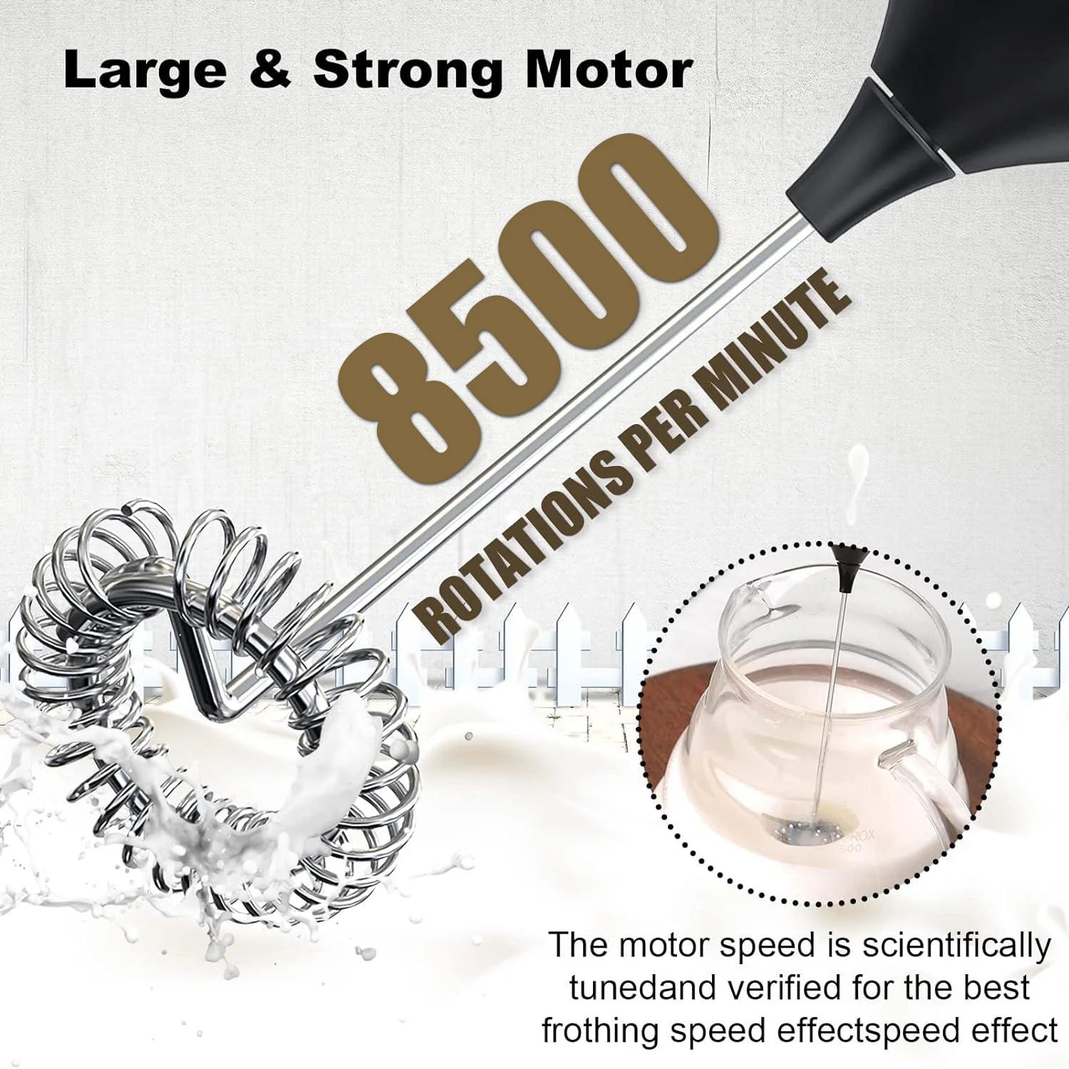 MINI Milk Frother USB Rechargeable 3 Speeds Foam Maker Coffee Whisk Mixer Electric Handle Blender Egg Beater Beauty World Shop