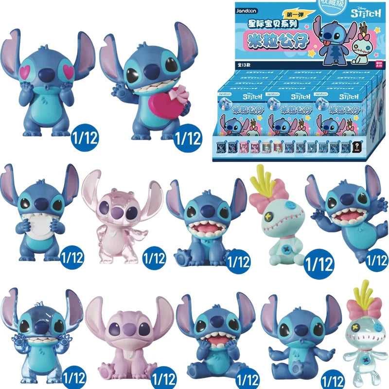 JANDOOM Disney Toy Story Stitch Mickey Mouse Winnie Zootopia Doraemon Action Figure Rice Grains Doll Model Blind Box Toys Gifts Beauty World Shop