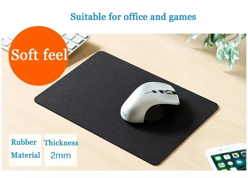 Mouse Pad Gaming Esports Mouse Pad Universal Desktop And Laptop Computer Simple And Pure Black Office Rubber Small Anti Slip Pad Beauty World Shop