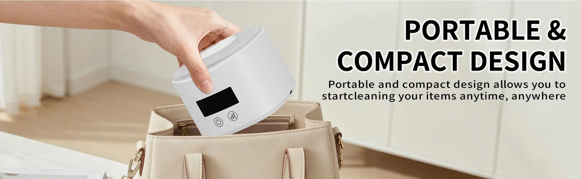 NEW HOT Small portable cleaning machine full-automatic household cleaning jewelry braces contact lens cleaner Beauty World Shop