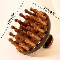 Wooden massage comb
