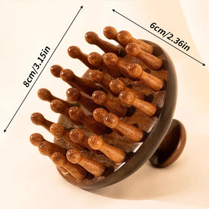 1PC Disc Wooden Scalp Massager Head Massager Massage Comb Hair Meridian Comb Beauty World Shop