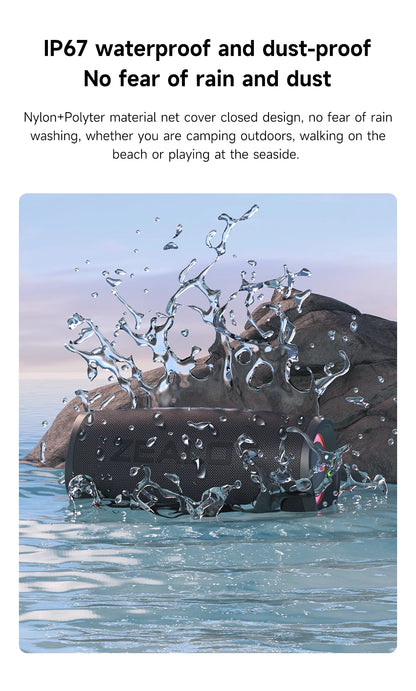ZEALOT-S56 Bluetooth Speaker 40W Output Power Bluetooth Speaker with Excellent Bass Performace IPX6 Waterproof Camping Outdoor