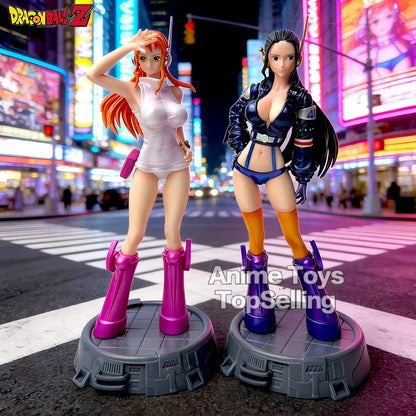 26cm/10.23in Anime One Piece Action Figure Robin Figure Nami Figure PVC Toys Statue Model Collectible Toys Gifts Beauty World Shop
