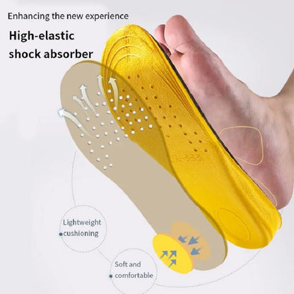 Invisiable Height Increase Insoles for Women Men Heel Lift Yellow Shoes Sole Pad Breathable Shock Absorption Feet Care Cushion Beauty World Shop