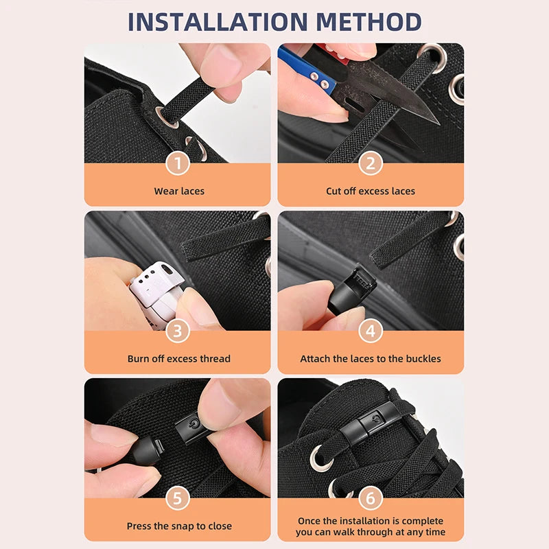 8mm No Tie Shoe Laces Press Lock Shoelaces Without Ties Elastic Laces Sneaker Kids Adult Widened Flat Shoelace for Shoes Beauty World Shop
