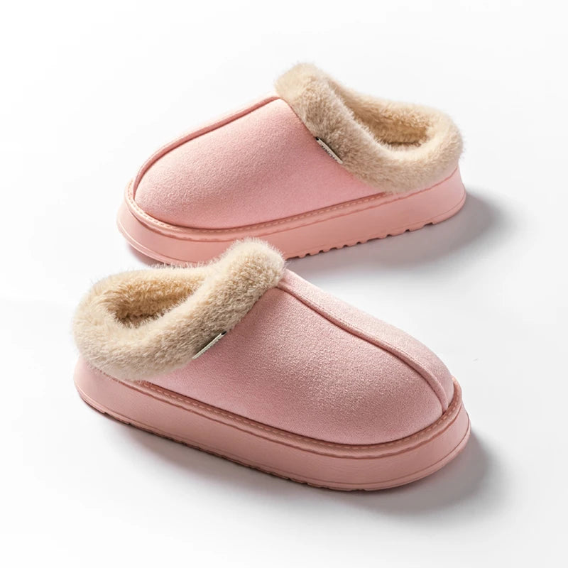 Fashion Women Fluffy Slippers for Autumn and Winter Indoor EVA Thick Sole Anti-Slip and Warm Unisex Slippers for Winter Beauty World Shop