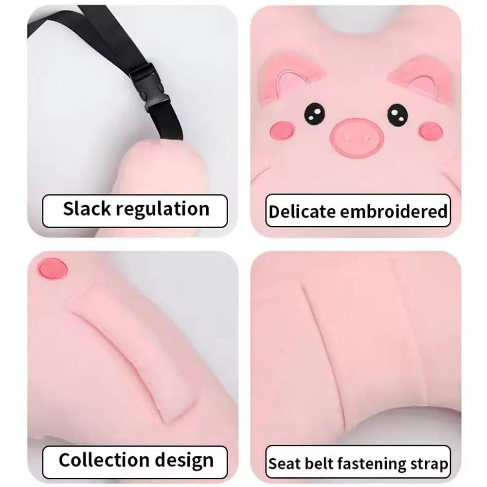 1Set Car Cute Cartoon Pillow Car Mounted Child Sleeping Pillow Car Removable Comfortable Breathable Headrest Lumbar Support Beauty Trend Shop