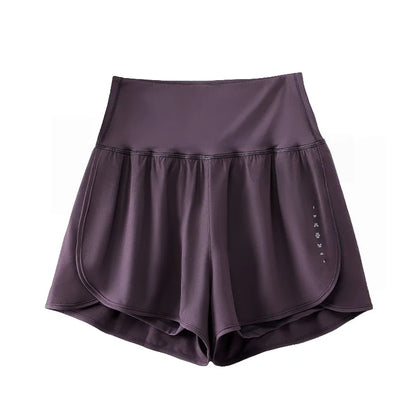 DRUR Women Yoga Shorts High Waist Double Layer Running Gym Shorts With Pocket Summer Sportswear Fitness Clothes Jogger Short New