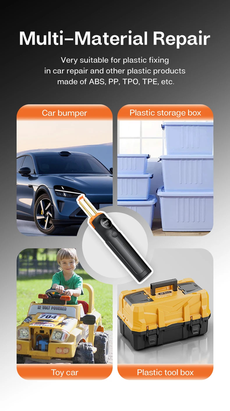 Portable Hot Stapler Plastic Welding Machine Car Bumper Repair Kit PVC Plastic Repairs Wireless Handheld Plastic Soldering Gun ﻿ Beauty World Shop